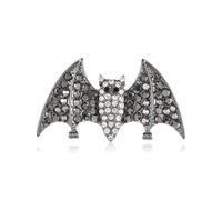 AGOUZI Cute Enamel Pins Halloween Brooches Pins for Women, Punk Gothic Animal Bat Mothman Enamel Pins, Backpack Hat Clothes Jewelry Brooch Metal Lapel Pin Accessories, White Gold Cubic Zirconia, cubic
