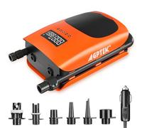 AGPTEK 22PSI Electric SUP Pump, portable SUP board pump, inflation and deflation functions, auto-off & 12V DC car socket, two-stage for inflatable stand-up paddle boards, boats and kayaks