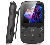 AGPTEK 32GB MP3 Bluetooth 5.3 Clip, HiFi Portable Sports MP3 Player, Music Player with Volume Button, FM Radio/Pedometer/Voice Recorder External up to 128GB - Black