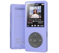 AGPTEK 32GB MP3 Player Bluetooth 5.3 Purple | with Speaker, FM Radio & Voice Recorder, 1.8 inch Screen，Supports Expanded Up to 128GB (Without headphones), Purple