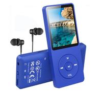 AGPTEK 64GB Classic MP3 Player, Ultra-Long Battery Life up to 70 Hours, Super Light 30g, Hi-Fi Lossless Music Playback, Small Sports MP3 Player for Kids/Adults, TF Card up to 128G - Blue