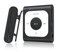 AGPTEK 64GB Clip MP3 Player with Bluetooth, A53PL Portable Music Player with FM Radio, Shuffle, No Phone Needed, for Sports,(Black)