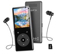 AGPTEK 64GB MP3 Player with Bluetooth, 1.8'' MP3 Players with Speaker, Music Player Sound, Portable Sports Player FM Radio, Touch Buttons, Supports Up to 128GB