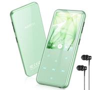 AGPTEK 64GB MP3 Player with Bluetooth, M3 2.4'' Player with Speaker Green | with FM Radio, Touch Buttons, , Earphone Included, Expandable up to 128GB