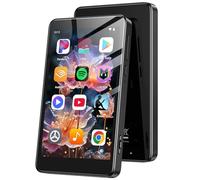 AGPTEK 96GB MP3 Player with Bluetooth and WiFi, T08 4'' Android MP4 Player | Android 14 Music Player with Spotify, Audible, APP Store, Up to 1TB, Black