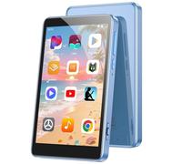 AGPTEK 96GB MP3 Player with Bluetooth and WiFi, T08X 4'' Android 14 MP4 Music Player with Spotify, Audible, APP Store, Up to 1TB, Blue