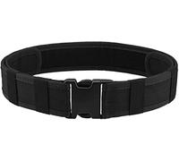 AGPTEK Duty Belt, Nylon Tactical Combat Outdoor Airsoft Belt Police Security Gear Black Utility Nylon Belt Quick Release for Airsoft Outdoor Activity