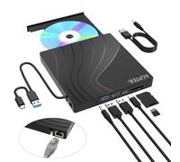 AGPTEK External CD/DVD Drive for Laptop, USB 3.0 Slim DVD Burner