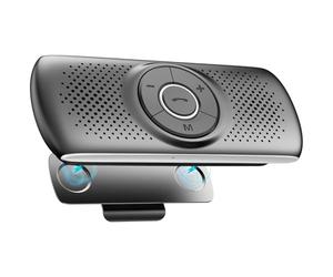 AGPTEK Hands Free Car Phone Kit Bluetooth 5.0 Car Speaker for GPS Music with TF Card Slot, Siri Google Assistant Support, Wireless in Car Visor Speakerphone Kits for Android & iOS Phone