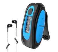 AGPTEK IPX8 Waterproof MP3 Player with Screen & Waterproof Headphones | Multi-Functional Clip Music Player for Surfing Swimming Water Sports