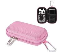 AGPTEK MP3 Player Case,Hard travel case for 1.8 inch MP3 Player,earphones USB cable memory card U disk-Pink