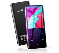 AGPTEK MP3 Player with Bluetooth 5.3, 2.4 Inch Curved Screen, 32GB | Music Player Built-in Speaker with FM Radio, Voice Recorder, Earphone and Lanyard Included, Expandable up to 128GB,