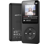 AGPTEK MP3 Player with Bluetooth 5.3, 32GB Internal Memory Portable Music Player 1.8 inch Screen with Speaker, FM Radio, Voice Recorder, Supports Expanded Up to 128GB