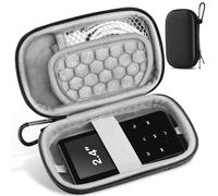 AGPTEK Small and Compact Protective Storage Case for Mp3 Players & Earphones, Black for 2.4 inch MP3