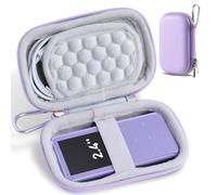 AGPTEK Small and Compact Protective Storage Case for Mp3 Players & Earphones Purple for 2.4 inch MP3