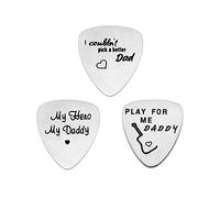 AGR8T Guitar Pick Dad Father Papa from Daughter Son Stainless Steel Pack of 3