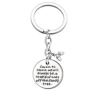 AGR8T Key Chain Rings Cousin to Cousin We Will Always Be Pendant Key Hook Gifts For Family Best Friend Women
