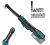 Agrdeed 3/8" Cordless Ratchet Wrench Electric Power Ratchet, Extended Electric Ratchet Wrench Kit for Makita18V 20V, 16cm Extended Head, 80N.m, 320RPM Hand Ratchet Wrench with 8 Sockets(No Battery)