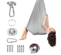 Agrdeed Aerial Yoga Hammock Set, 150 x 280 cm, Generic Indoor Hammock, Ultralight Portable Swing, 200 kg Load Capacity with Extension Strap, Carabiner, Accessories