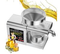 agreilduite 1100w Oil Press Machine, Stainless Steel Oil Expeller For Sesame, Oil Maker Machine, Hot/Cold Pressing & Digital Display - Real-Time Temperature Display & Pressing Speed: 4-8 Kg/H