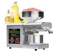 agreilduite Automatic Oil Press Hot/Cold Oil Extraction Machine, Essential Oil Press Machine, Commercial Oil Press Machine,40°C - 260°C Temperature Adjustable/Pressing Speed: 4-8 Kg/H, For Sesame