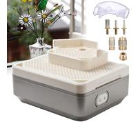 agreilduite Automatic Water Stained Glass Grinder Machine - 4000rpm with Drilling & Edge Refinement, Diamond Bits 5/8in & 1in & 1/4in & 1/8in & 1/8in Conical, Table Glass Grinder with Sponge/Glasses