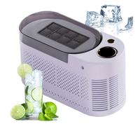 agreilduite Camping mini Ice Maker with Dual Power - 12V Car & AC Portable Ice Machine, 8 Cubes/Cycle, 10-15 Min Fast, portable ice cube maker for RV & Road Trips, Outdoors/home,Purple