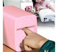 agreilduite Digital Nail Printer Machine, Nail Film Printer,3D Nail Art Printer Machine,2400dpi Printing Resolution/16 Languages/Print About 450 Times, DIY Any Photos, Cartoons, Texts Printing Pink