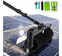 agreilduite Outdoor Water Fed Cleaning Pole Kit, Solar Panel Cleaning Brush And Pole, Automatic Rotating Brush | Cleaning Width: 60cm| Rechargeable Battery, For Photovoltaic/Solar Panels 5.5m/18ft