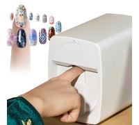 agreilduite Portable Digital Nail Printer,3D Nail Art Printer Machine, Automatic Color Art Nails/Press On Nails Printer, With Ink Cartridge (Supports Printing 450 Nail),Fast Drawing In 10s White