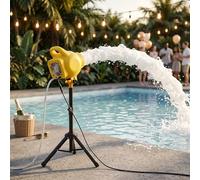 agreilduite Professional Foam Cannon, 4-In-1 Foam Party Machine With Height Adjustable Tripod&20l Folding Bucket, Fast Start Continuous Output, Portable Foam Maker For Bar Nightclub Mall School Event
