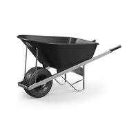 Agri Barrow Wheel Barrow 120 Litre Plastic Wheelbarrow with Fat Puncture Proof Tires, Black- Ideal for Equestrians, Gardeners, Yard & Garden Maintainers, Farmers, Stable Workers, Allotment Owners