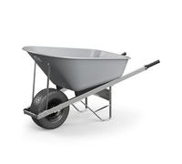 Agri Barrow Wheel Barrow 120 Litre Plastic Wheelbarrow with Fat Puncture Proof Tires, Grey- Ideal for Equestrians, Gardeners, Yard & Garden Maintainers, Farmers, Stable Workers, Allotment Owners