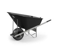 Agri Barrow Wheel Barrow 160 Litre Plastic Wheelbarrow with Puncture Proof Fat Tires - Black, Ideal for Equestrians, Gardeners, Yard & Garden Maintainers, Farmers, Stable Workers, Allotment Owners