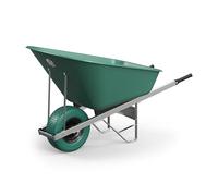 Agri Barrow Wheel Barrow 160 Litre Plastic Wheelbarrow with Puncture Proof Fat Tires - Green, Ideal for Equestrians, Gardeners, Yard & Garden Maintainers, Farmers, Stable Workers, Allotment Owners