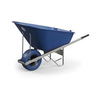Agri Barrow Wheel Barrow 160 Litre Plastic Wheelbarrow with Puncture Proof Tires, Blue - Ideal for Equestrians, Gardeners, Yard & Garden Maintainers, Farmers, Stable Workers, Allotment Owners