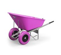 Agri Barrow Wheel Barrow 160 Litre Plastic Wheelbarrow with Puncture Proof Tires, Pink - Ideal for Equestrians, Gardeners, Yard & Garden Maintainers, Farmers, Stable Workers, Allotment Owners