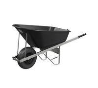 Agri Barrow Wheelbarrow 120 Litre Plastic Tub Puncture Proof Tyre Black