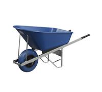 Agri Barrow Wheelbarrow 120 Litre Plastic Tub Puncture Proof Tyre Blue