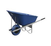 Agri Barrow Wheelbarrow 160 Litre Plastic Tub Puncture Proof Tyre Blue