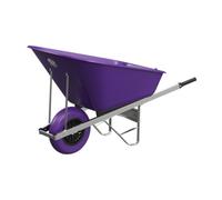 Agri Barrow Wheelbarrow 160 Litre Plastic Tub Puncture Proof Tyre Purple
