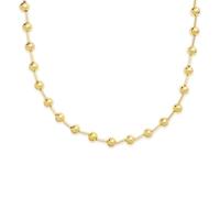 Agriajun Gold Ball Beaded Stack Link Necklaces for Women, Dainty Boho Handmade Golden Cylinder Stackable Necklace Fashion Jewelry Gift.