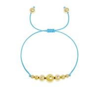 Agriajun Gold Ball Beaded Strand Bracelets for Women, Handmade Colorful String Stackable Friendship Bracelet Fashion Jewelry Gift., 5inches, Brass, no gemstone