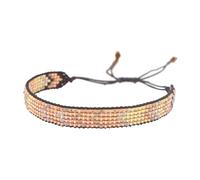 Agriajun Handmade Boho Beaded Friendship Strand Wrap Bracelets for Women Girls Charm Adjustable Couples String Rope Braided Bohemia Colorful Seed Beads Bracelet Fashion Jewelry Gift, 7.5, Glass, no