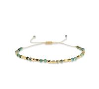 Agriajun Natural Stone Gold Beads Bracelet for Women Girls Handmade Healing Energy Crystal Gemstone Beads Adjustable Rope Braided Dainty Bracelet Christmas Friend Jewelry Gift, 7.5, Glass, Gemless