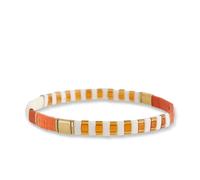 Agriajun Tila Beaded Stretch Strand Bracelets for Women, Cute Boho Stackable Handmade Colorful Mixed Flat Square Beads Elastic Beach Surfer Bracelet Trendy Jewelry Friend Gift, 5.5 UK, Glass, no