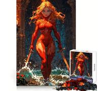 Agrias Oaks Face of Flames Jigsaw Puzzles for Adults 1000 Pieces Think Smart Smooth Joint Home Activity Christmas Surprise (50x75cm)