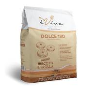 Agricola Piano - Dolce 190 | All-Purpose Flour/Plain Flour Italian Type 0 kg 5 - Natural Italian Flour without Additives, with Live Wheat Germ - Ideal for Cookies, Shortcrust Pastry