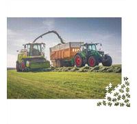 Agricultural Harvesting 1000 Piece Jigsaw Puzzles Farm Tractor Harvest Scene Adults Aged 12 And Above Educational Games Home Decoration Difficult Challenging Male And Female Birthday 38x26cm