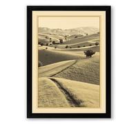 Agricultural Landscape Vintage Framed Wall Art Print A2 (59.4×42cm) Black, Wall Decor for Living Room, Bedroom, Office & Home, Ready to Hang, Art Gift